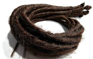 10 SE Single Ended Dark Brown Synthetic Dreads Dreadlock Hair Extensions